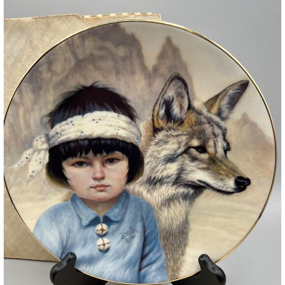 Plate Hamilton Collection Vague Shadows Series Peaceful Comrades 8th Issue 3565V - Picture 2 of 6